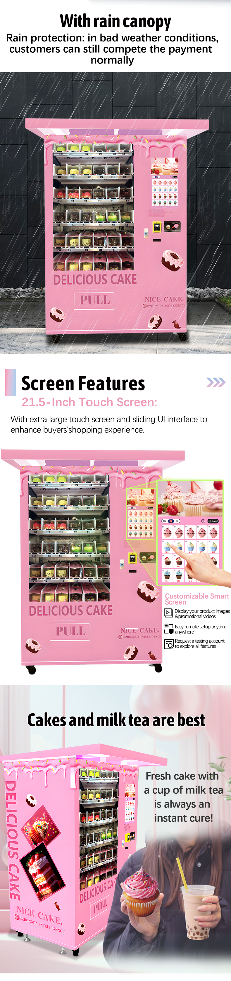 Cake vending machine